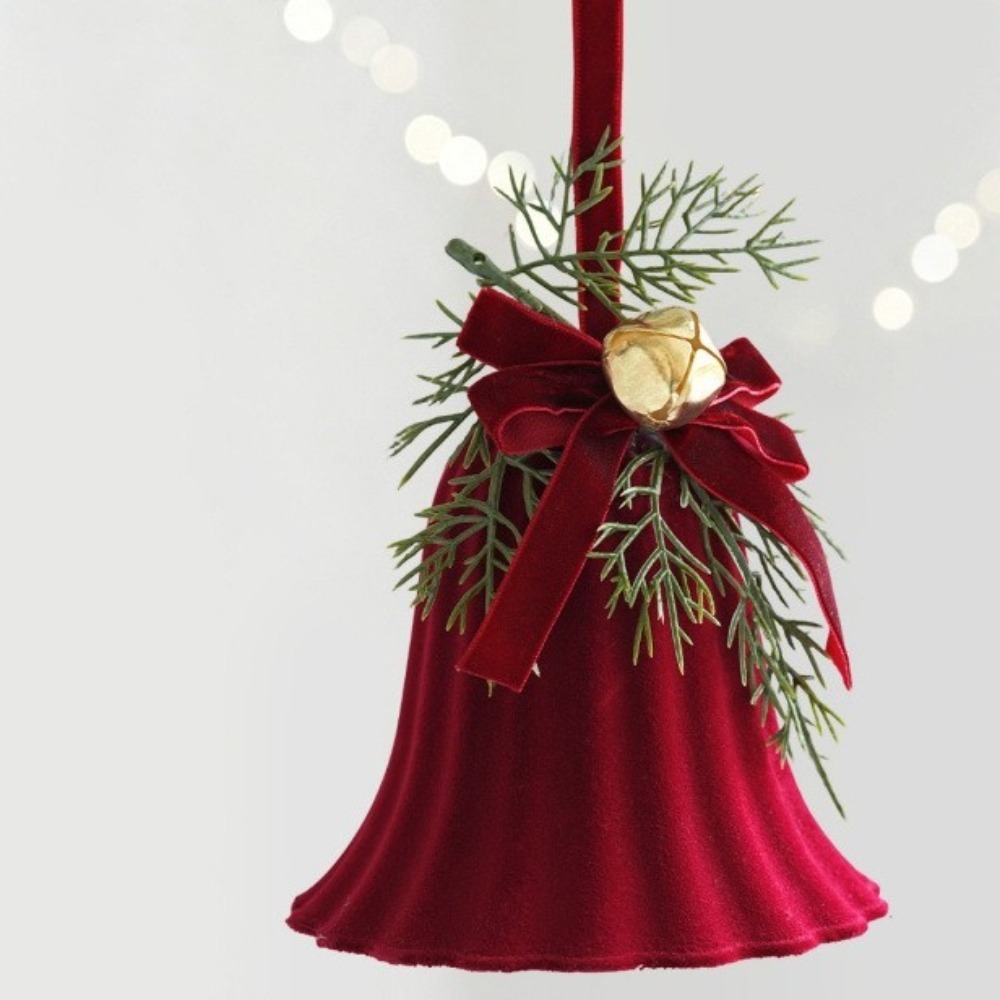 Star Tree Topper - プラスチック製の赤いベル型オーナメント。繊細なデザインのクリスマスリースペンダント、クリスマスボールペンダント、リボン結びのデザイン。クリスマスツリーの頂上飾り、星型。