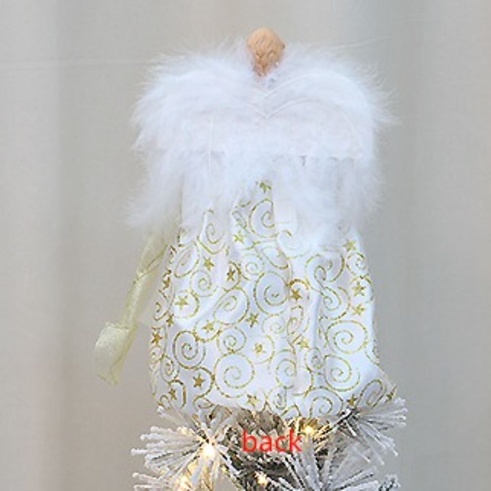 Star Tree Topper - フェスティバルエンジェルドールツリートップスター ゴールデンデリケートクリスマスツリートップスター 耐久性のある雰囲気のあるクリスマスエンジェルトッパー 新年