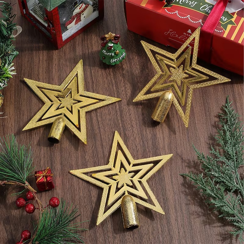 1-20個入り クリスマスツリートッパースター ゴールデン  - Star Tree Topper のレビューと価格