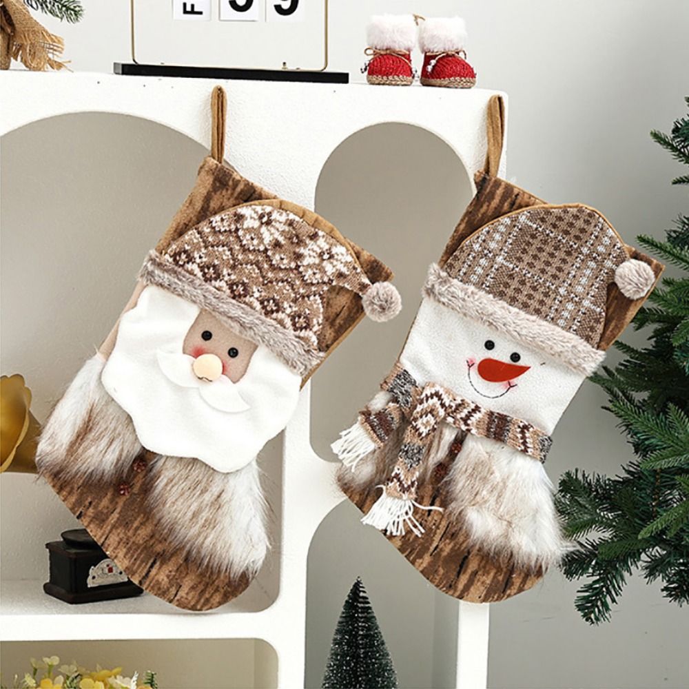 漫画風クリスマスストッキング サンタ 雪だるま トナカイ ホ - Christmas Stocking Hanging のレビューと価格
