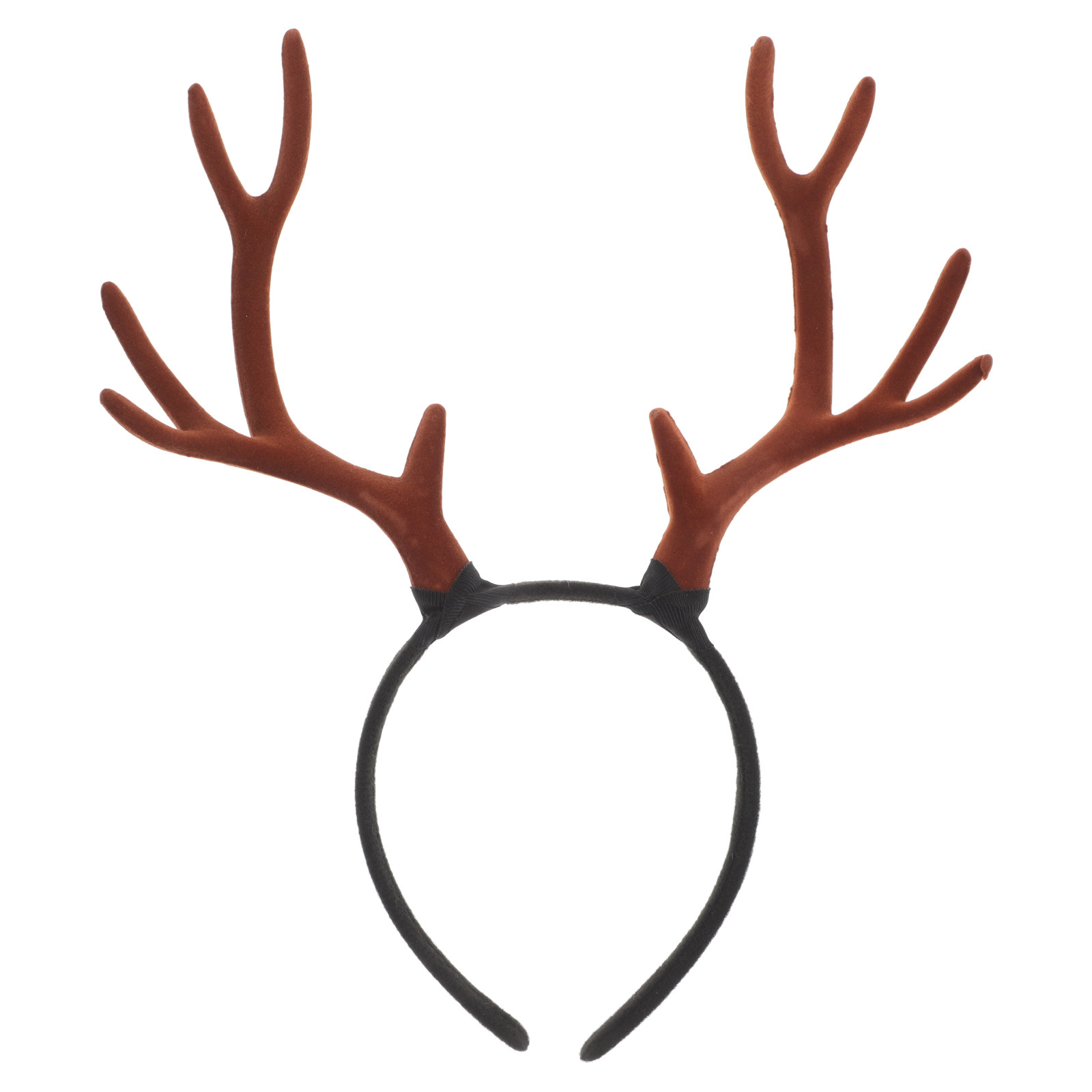 リアルなデザインのフロッキング加工されたトナカイの角のヘッド - Reindeer Antlers Headband のレビューと価格