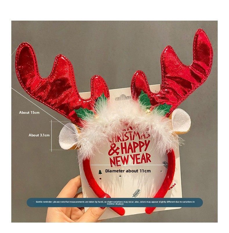 クリスマスヘアバンド1～10個入り。雪だるま、トナカイの角、 - Reindeer Antlers Headband のレビューと価格