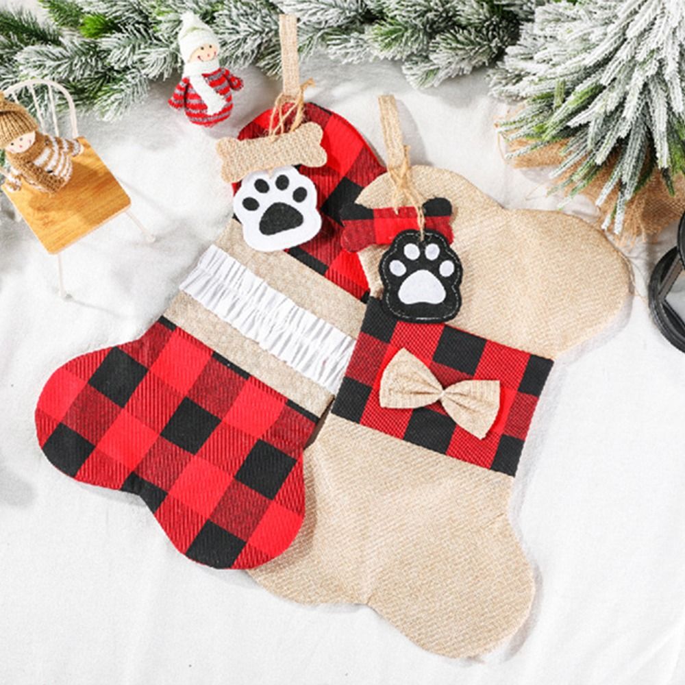 漫画風クリスマスストッキングソックスペンダント 3D装飾犬の - Christmas Stocking Hanging のレビューと価格