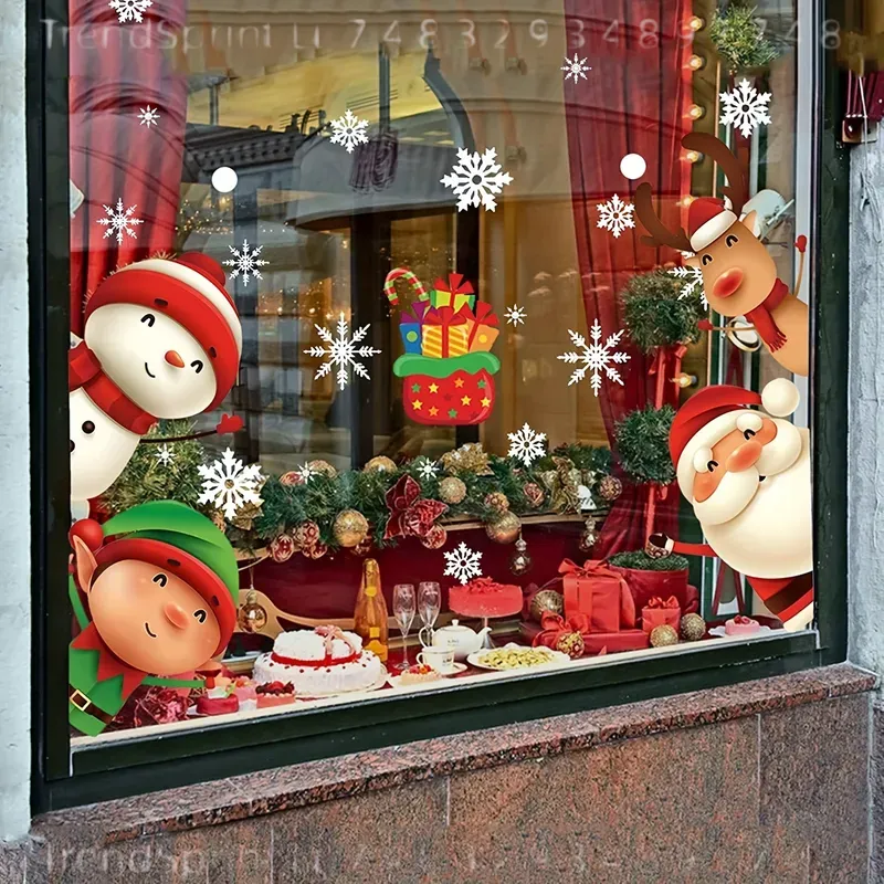 82枚入り クリスマス ウィンドウ クリングス ステッカー  - Snowflake Window Decal のレビューと価格