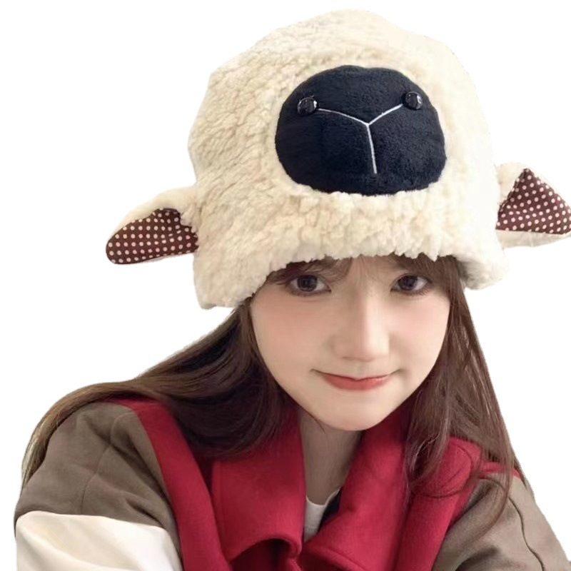 羊と羊のぬいぐるみの帽子,厚くて暖かい,女性の女の子のキャッ - Santa Hat Plush のレビューと価格