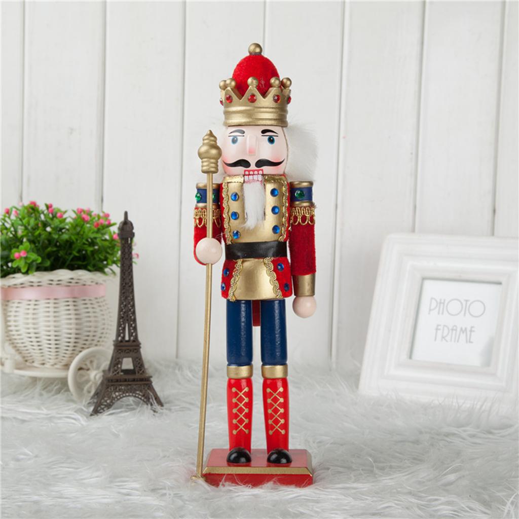 手描きの木製くるみ割り人形兵士モデル、正方形の台座付き、子供 - Nutcracker Figurine のレビューと価格