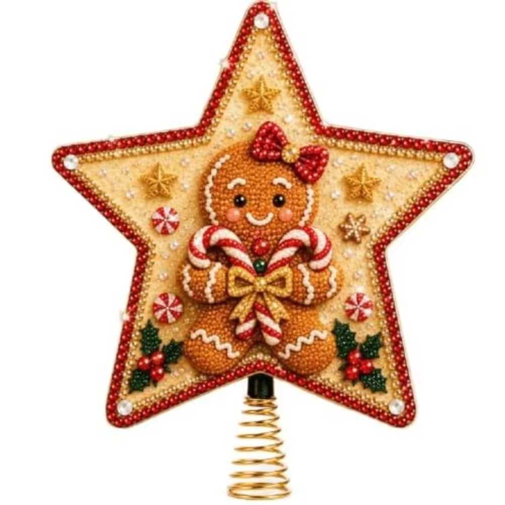 星形のクリスマスツリートッパー。カラフルなホリデーデコレーシ - Star Tree Topper のレビューと価格