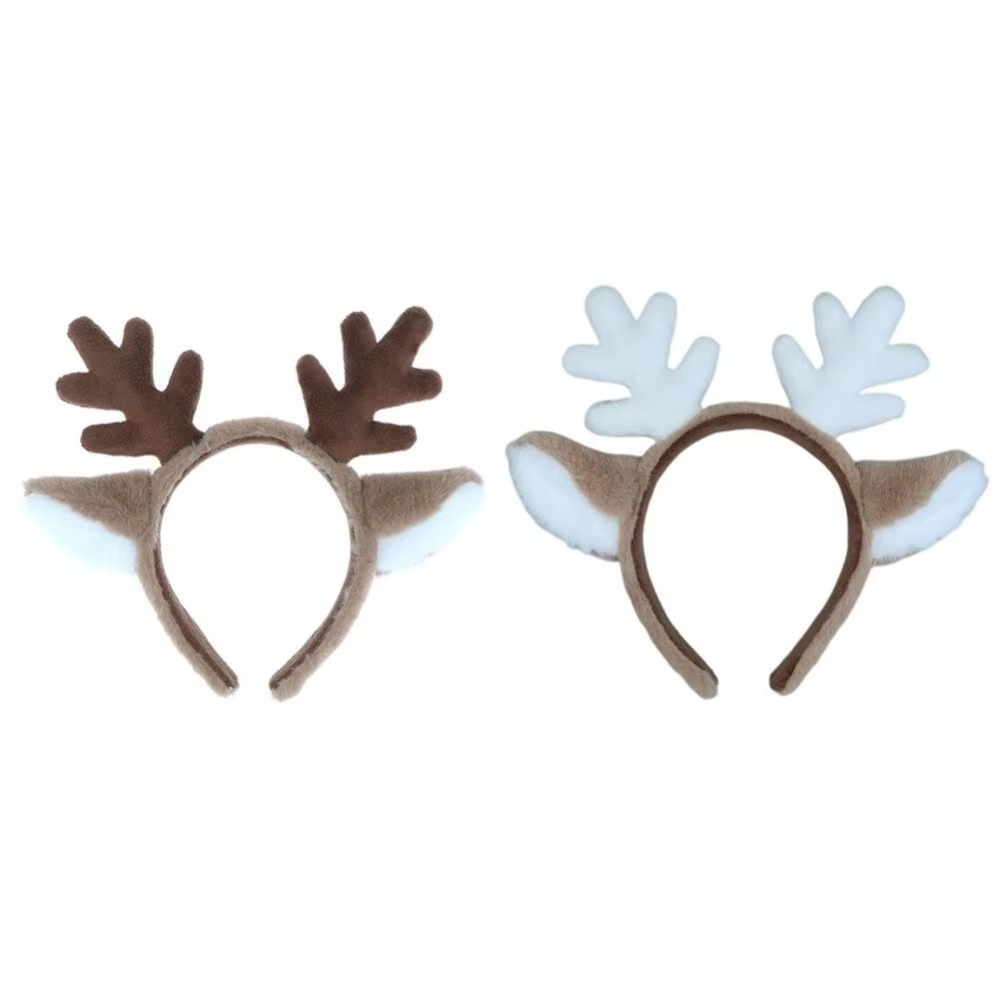 ソフトクリスマスヘッドバンドふわふわコスプレ小道具鹿耳ヘアフ - Reindeer Antlers Headband のレビューと価格