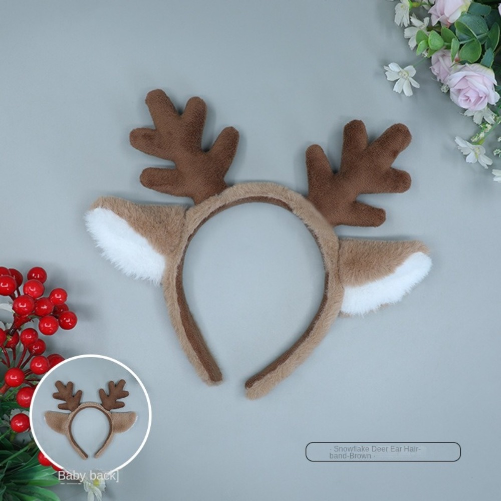 ソフトクリスマスヘッドバンドふわふわコスプレ小道具鹿耳ヘアフ - Reindeer Antlers Headband のレビューと価格