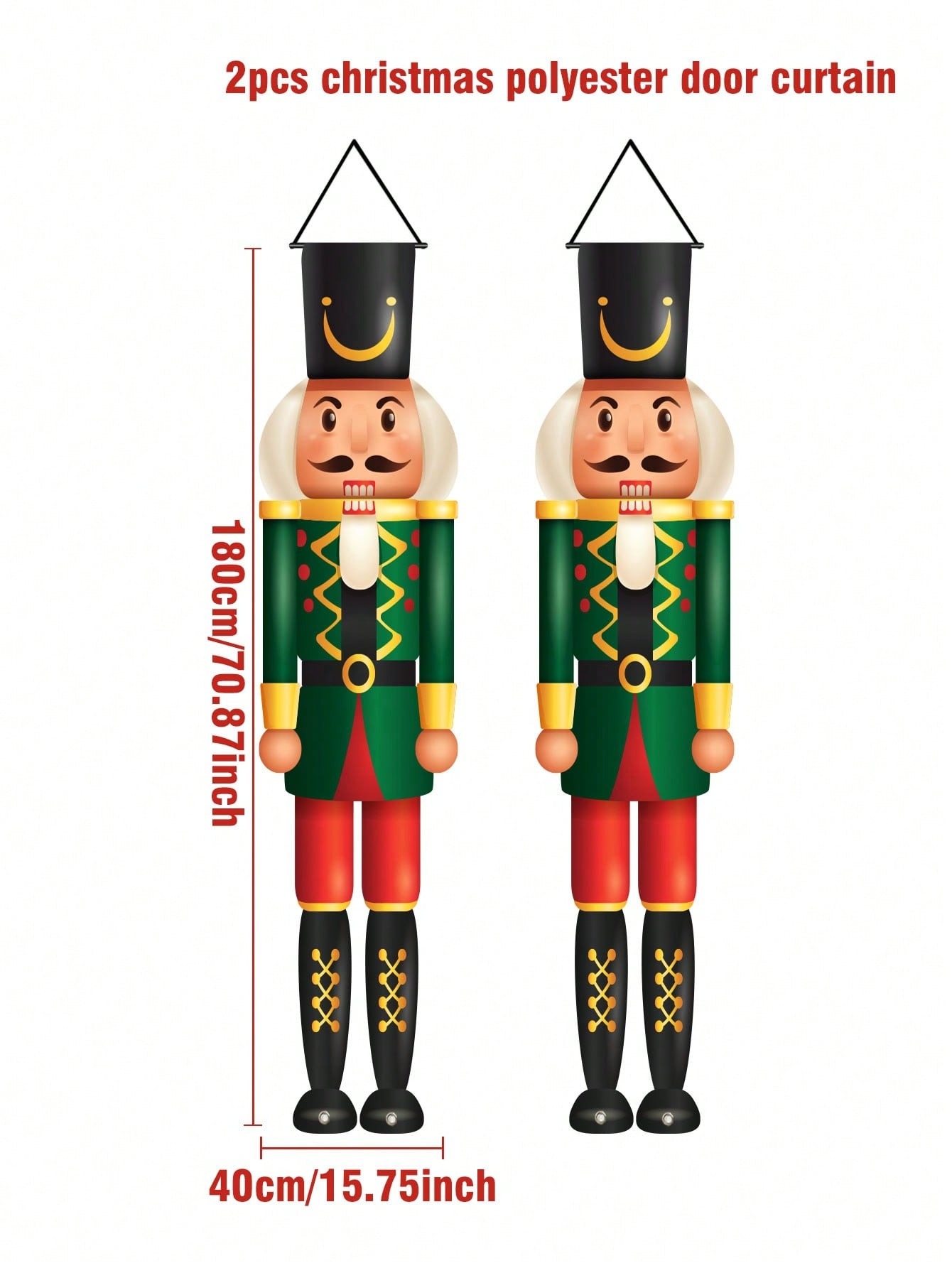 クリスマスポーチバナー くるみ割り人形の兵士フィギュアプリン - Nutcracker Figurine のレビューと価格