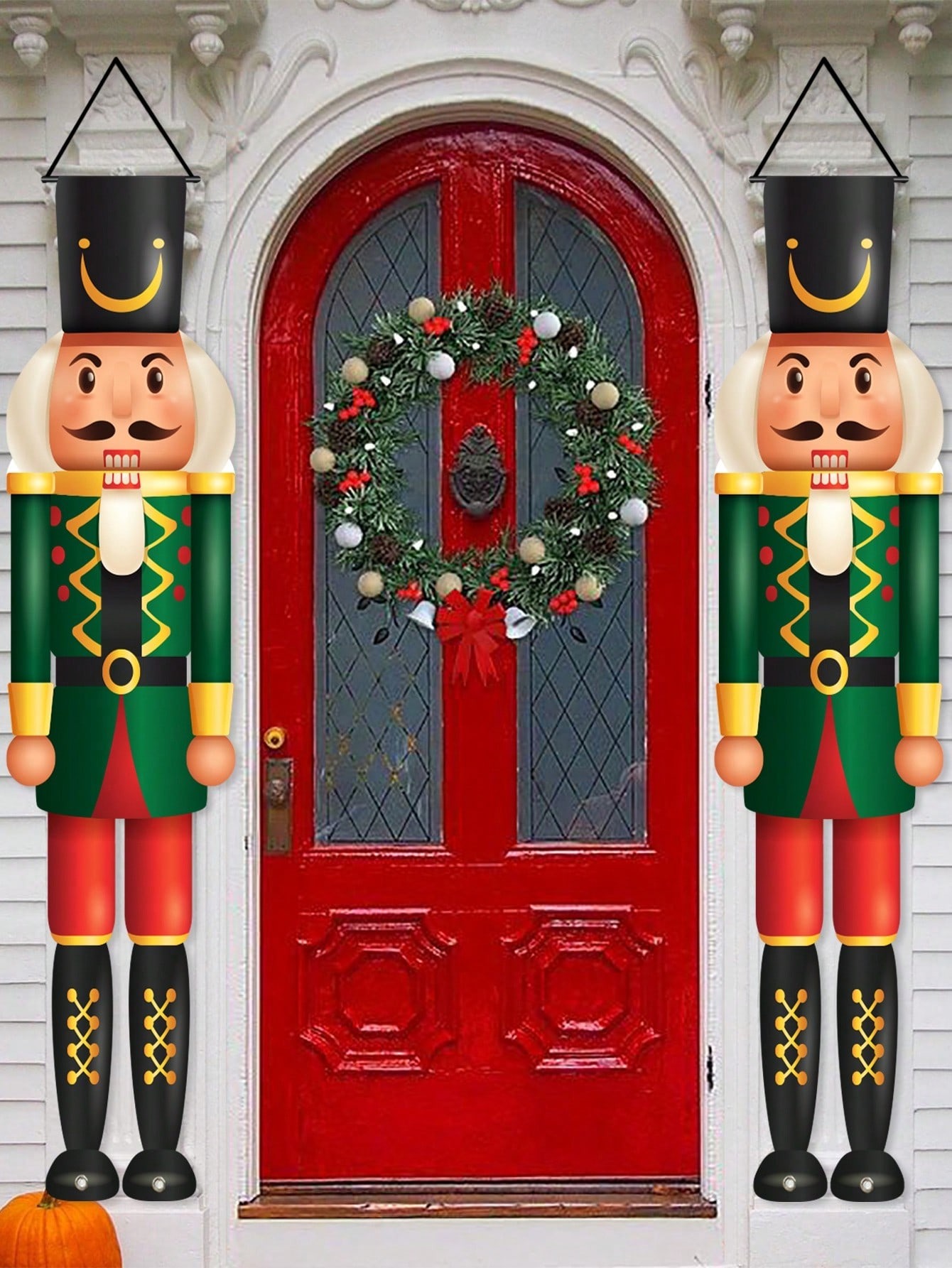 クリスマスポーチバナー くるみ割り人形の兵士フィギュアプリン - Nutcracker Figurine のレビューと価格