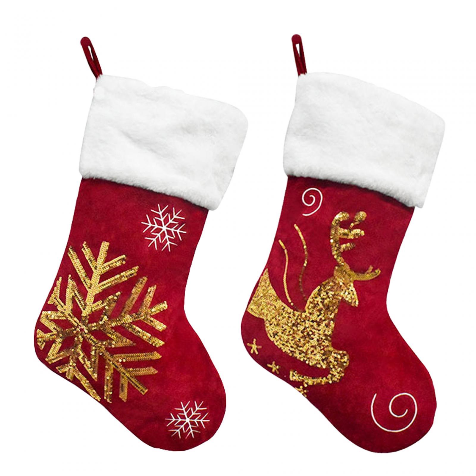 クリスマスの吊り下げ式ストッキング、クリスマスの暖炉用ソック - Christmas Stocking Hanging のレビューと価格