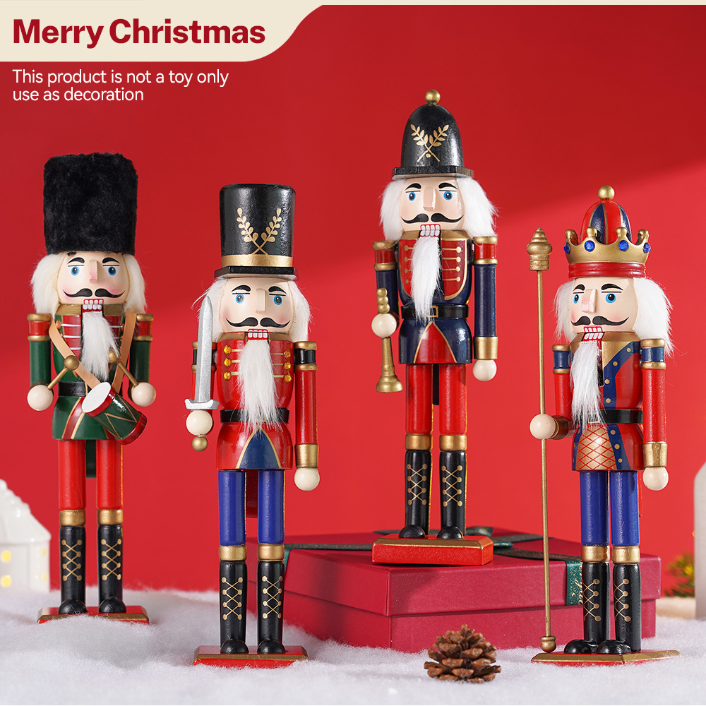 30 センチメートル木製くるみ割り人形飾り兵士フィギュア手作 - Nutcracker Figurine のレビューと価格