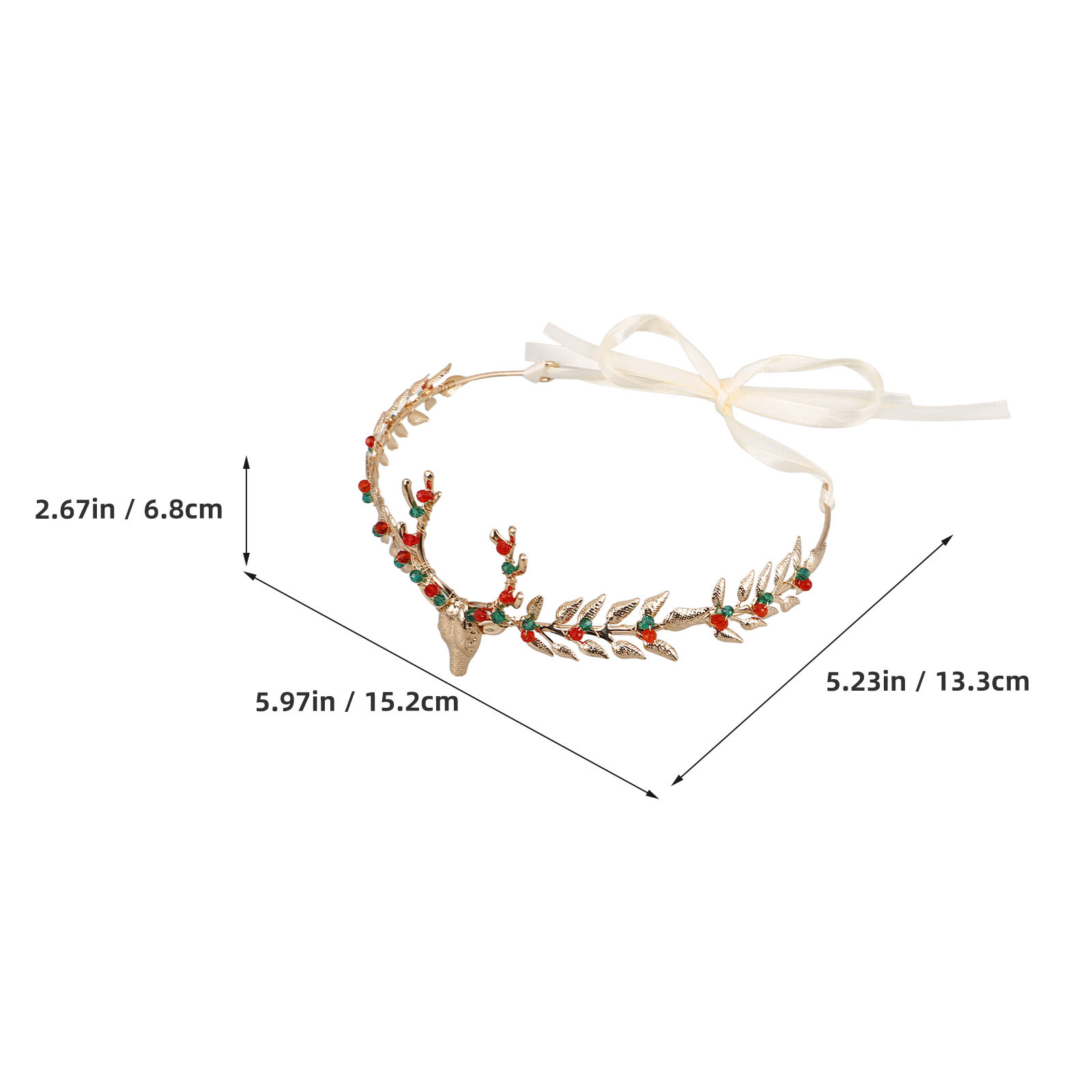 クリスマスのトナカイヘッドバンド エレガントな鹿の角 ホリデ - Reindeer Antlers Headband のレビューと価格