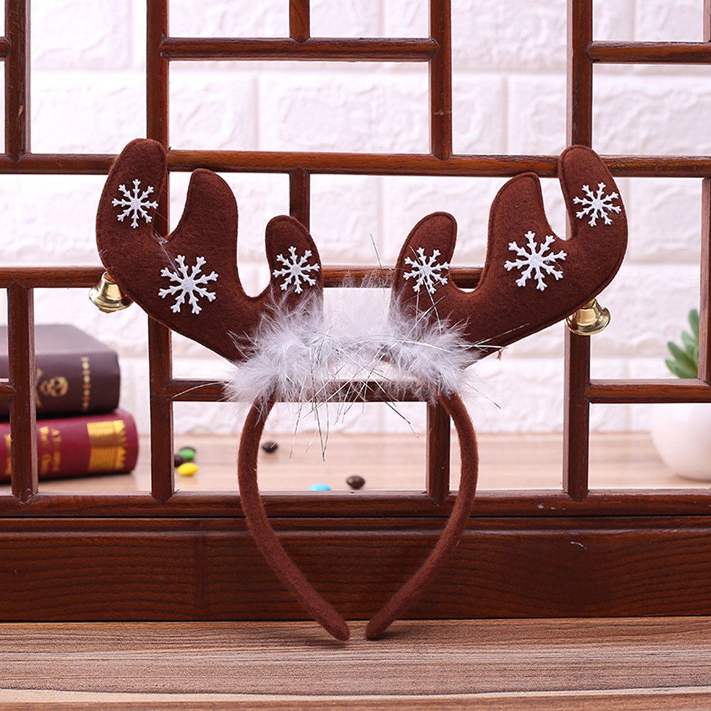 2 個のトナカイの角ヘッドバンド カーキ クリスマス パーテ - Reindeer Antlers Headband のレビューと価格