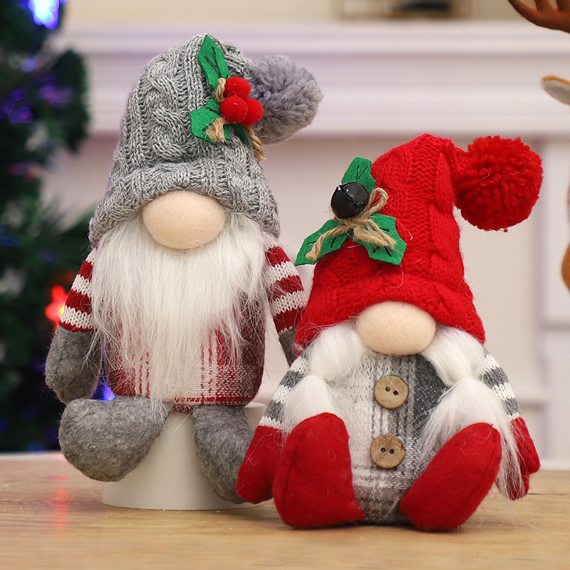 2個セット クリスマス フェイスレス ノーム人形 ニット帽  - Santa Hat Plush のレビューと価格