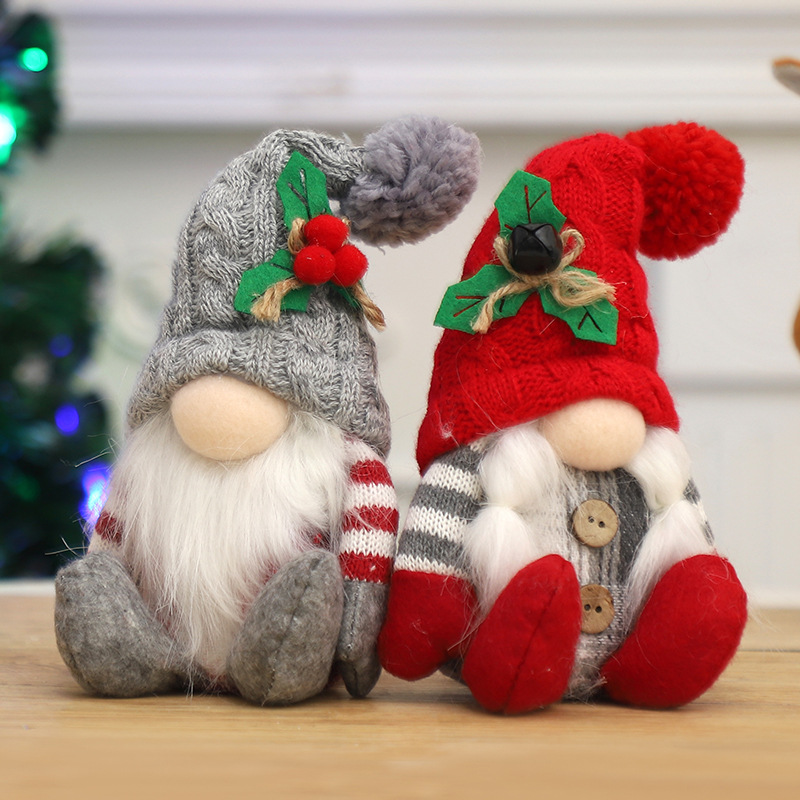 2個セット クリスマス フェイスレス ノーム人形 ニット帽  - Santa Hat Plush のレビューと価格