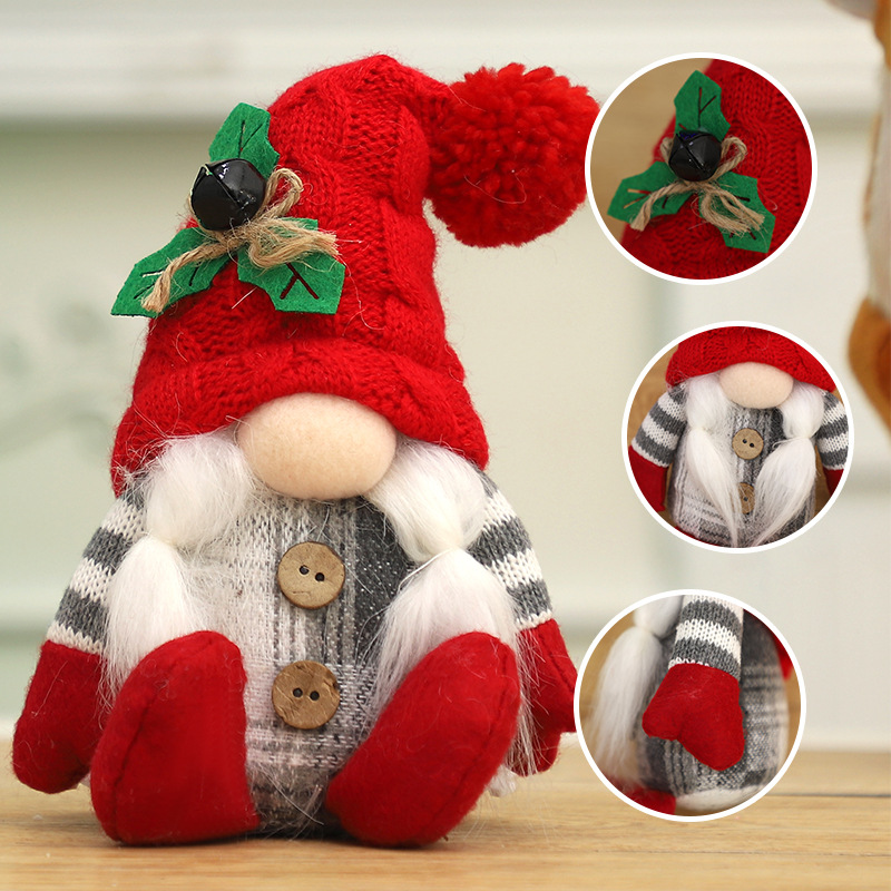 2個セット クリスマス フェイスレス ノーム人形 ニット帽  - Santa Hat Plush のレビューと価格