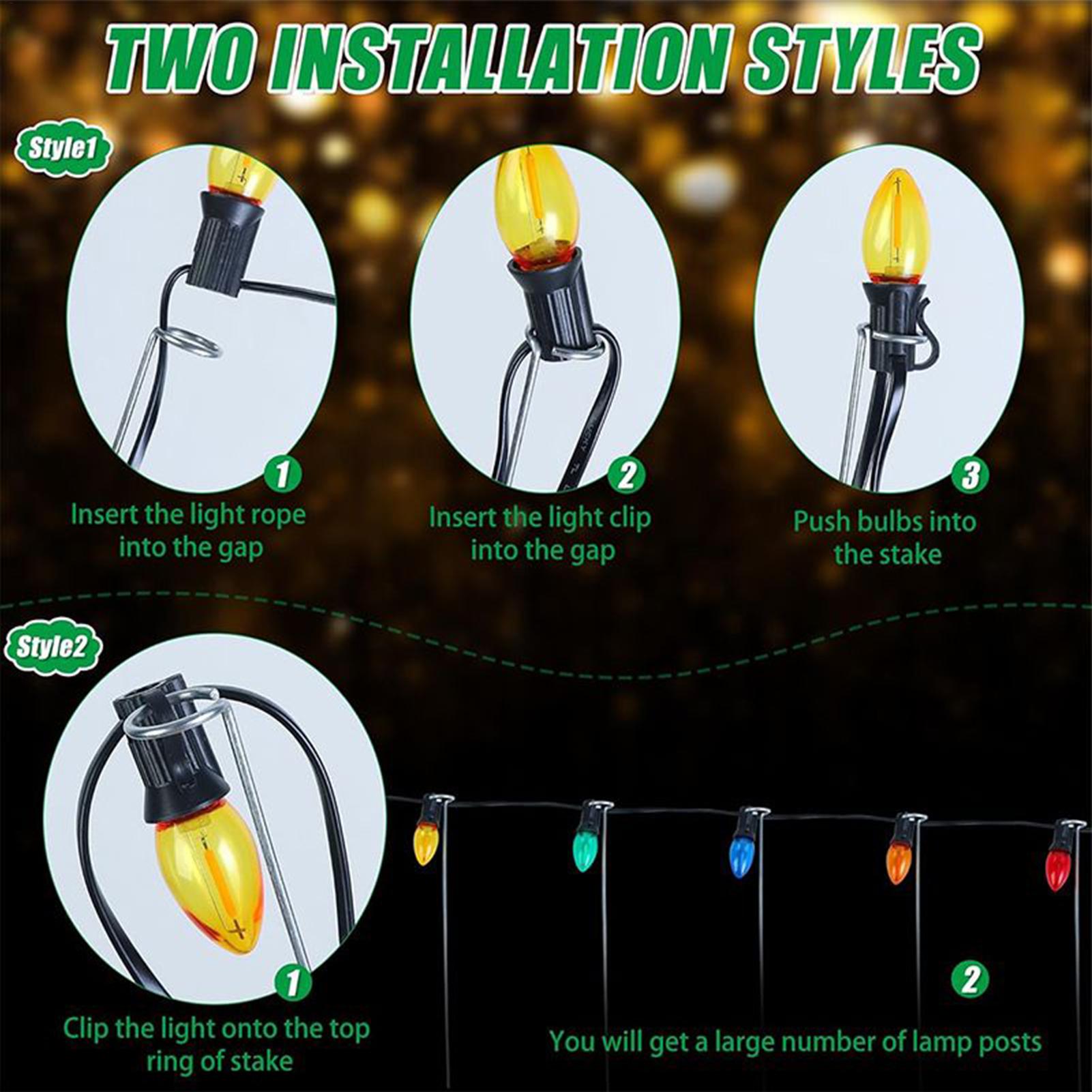 クリスマスライトステークス 12インチ 芝生用 屋外装飾 ク - Christmas Lights Outdoor のレビューと価格