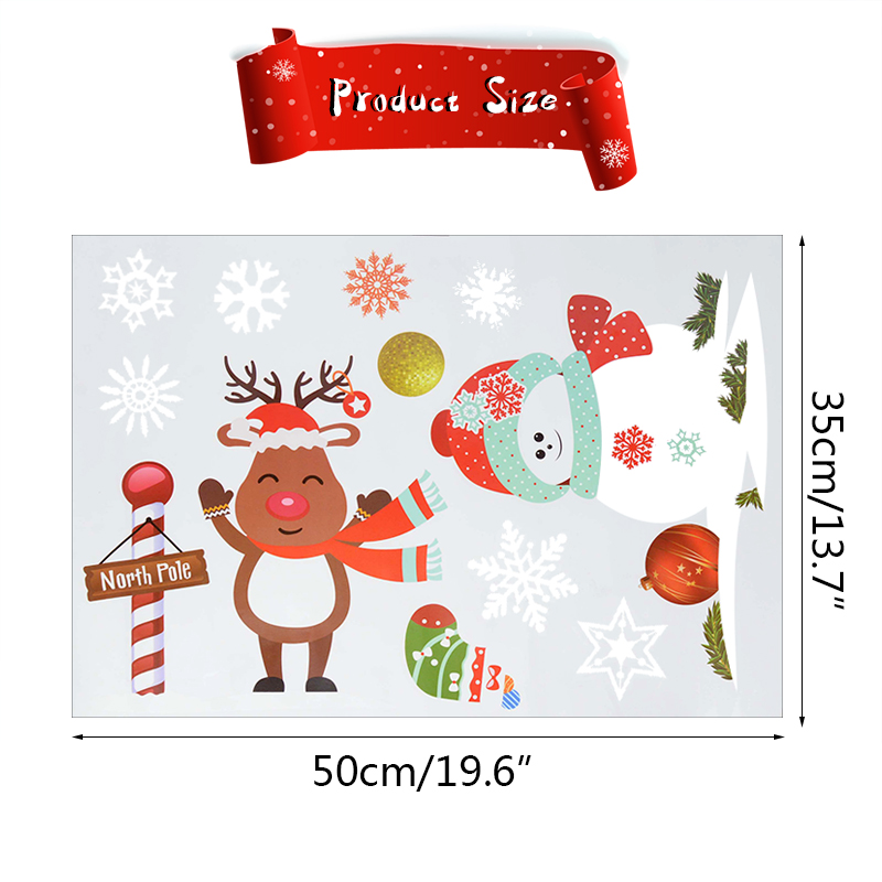 1クリスマスウィンドウステッカーデコレーションサンタスノーマ - Snowflake Window Decal のレビューと価格
